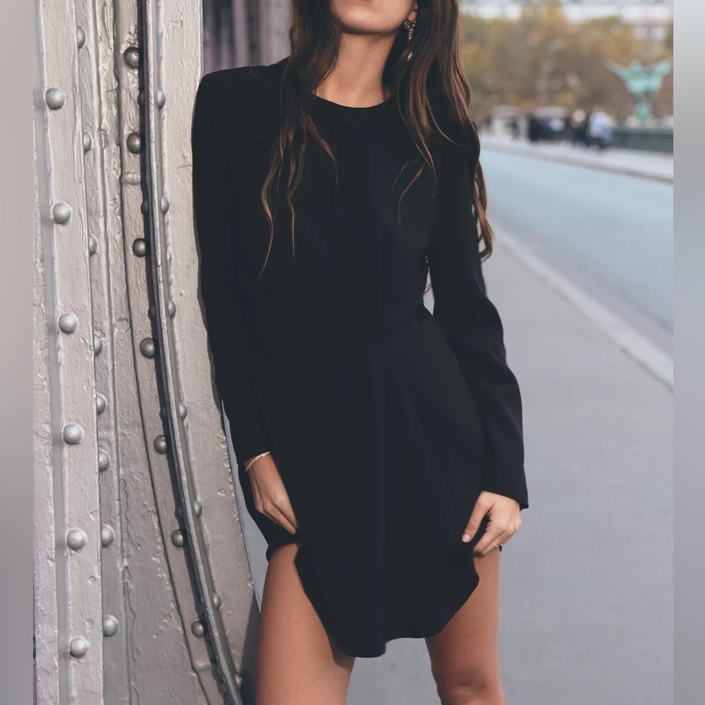 Zara black long sleeve dress